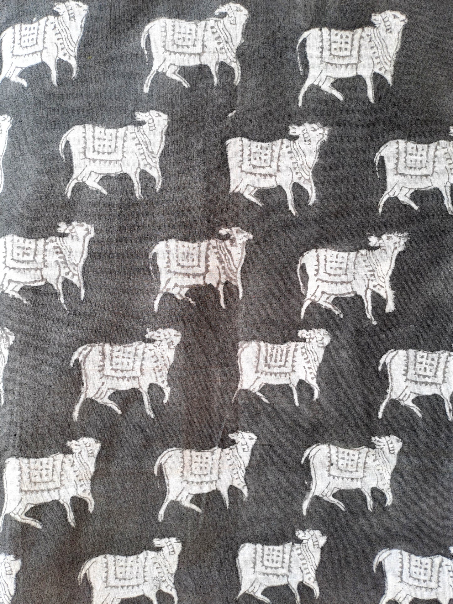 Grey White Pichwai Print Crop Top