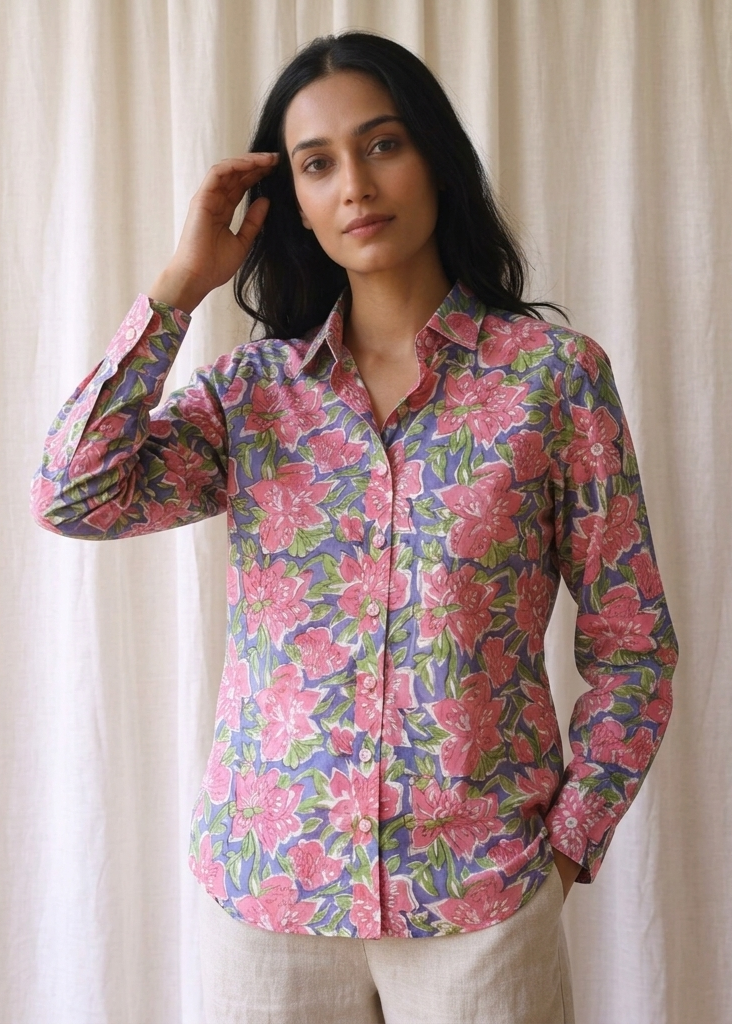 Pink Lotus Garden Women's Shirt