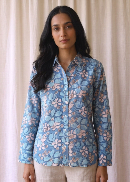 Azure Bloom Women's Shirt