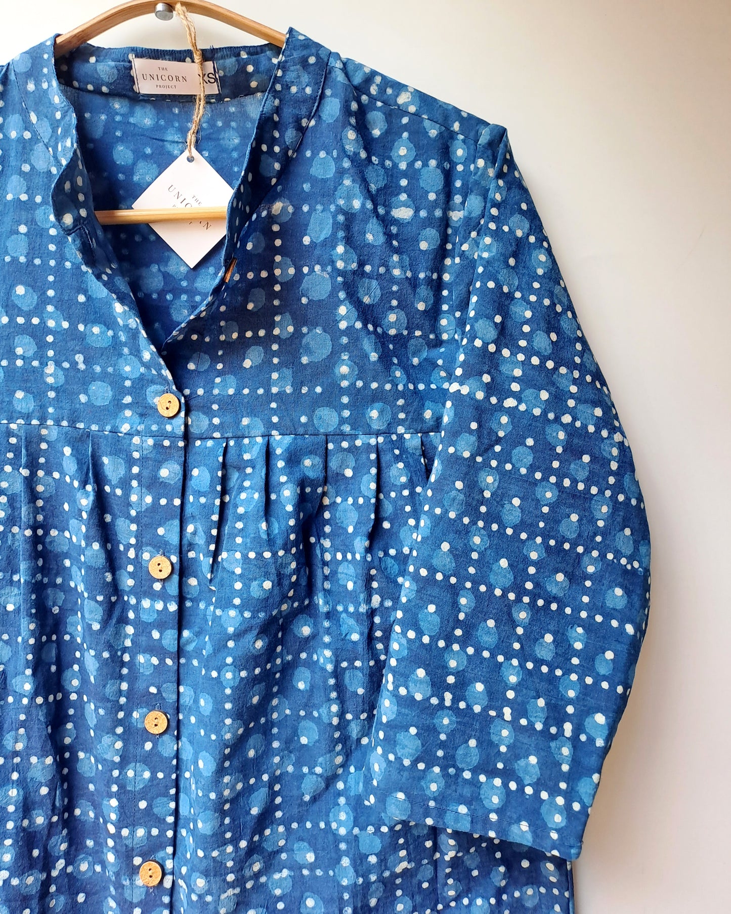 Indigo Cosmos Button Up Top