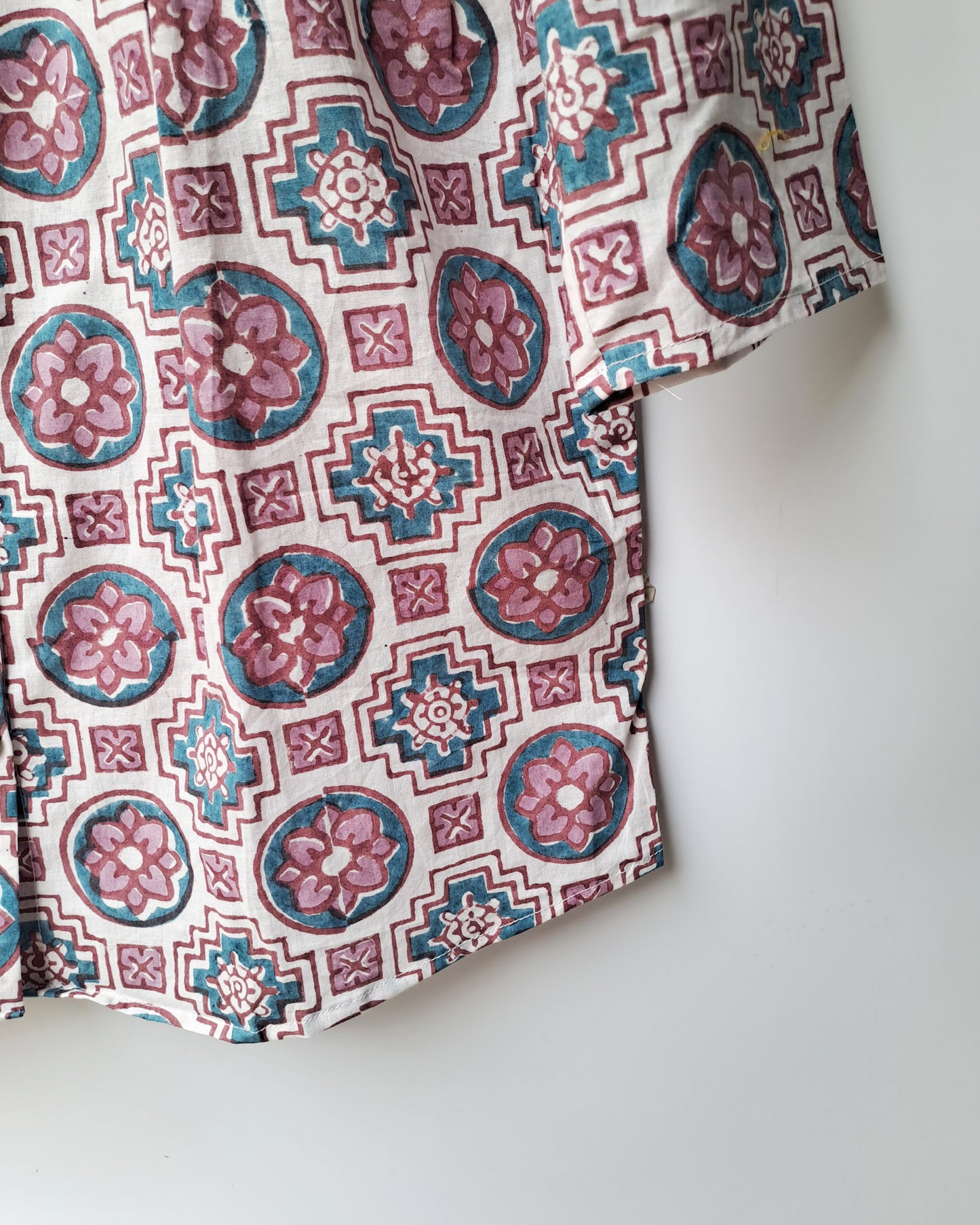 Tile Bloom Button Up Top