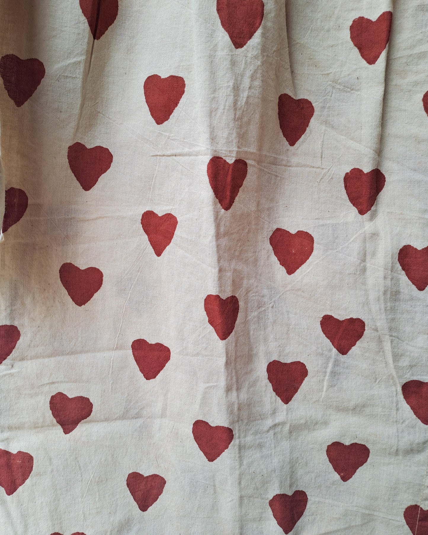 Rust Heart Button Up Top