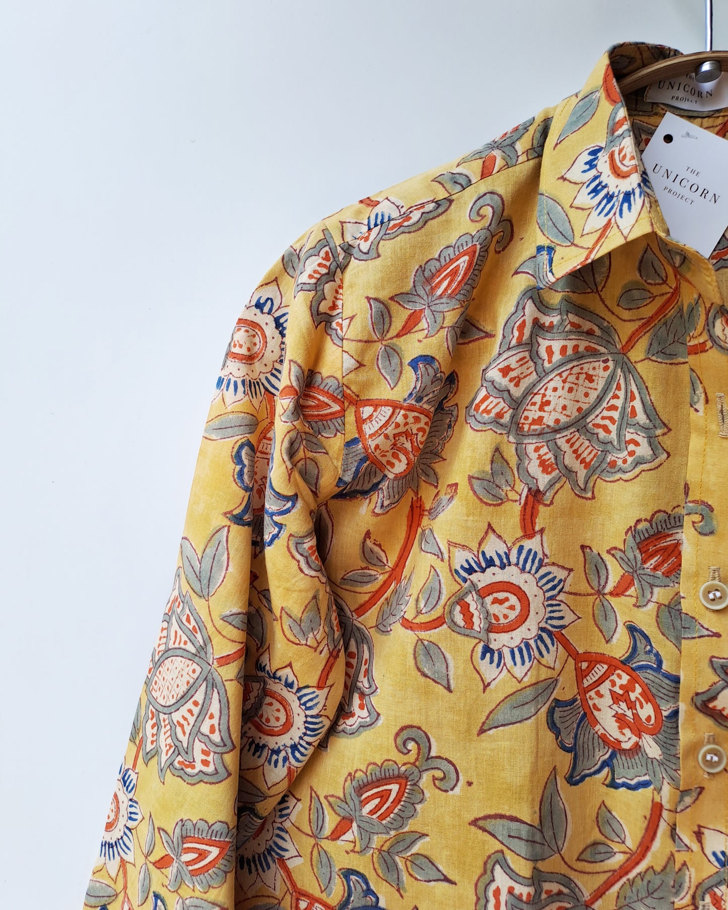 Haldi Yellow Floral Women´s Shirt