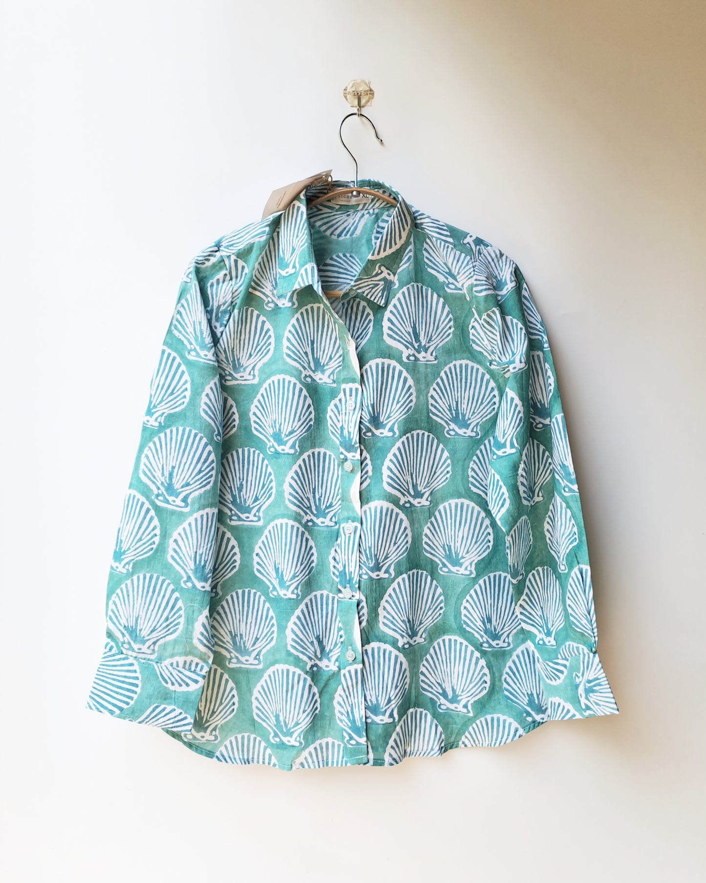 Teal Blue Seashell Women's Shirt