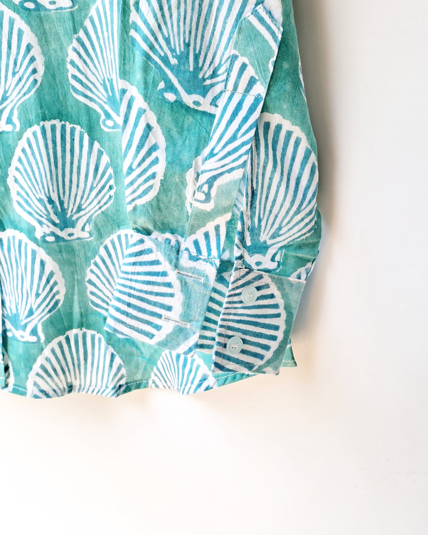 Teal Blue Seashell Women's Shirt