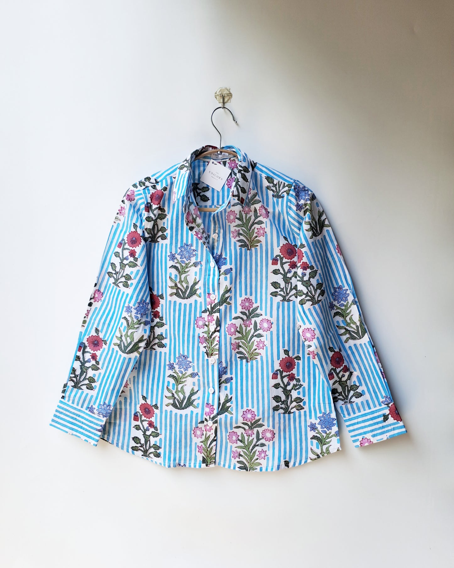 Sky Stripe Bloom Women's Shirt