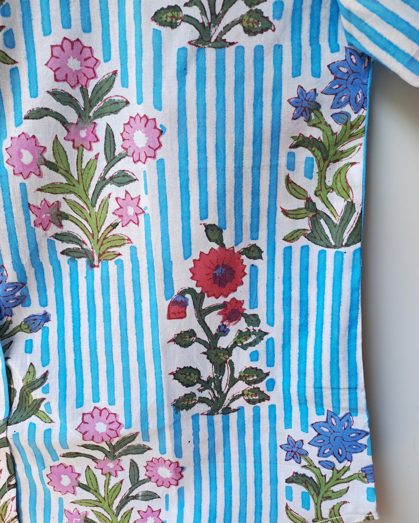 Sky Stripe Bloom Women's Shirt