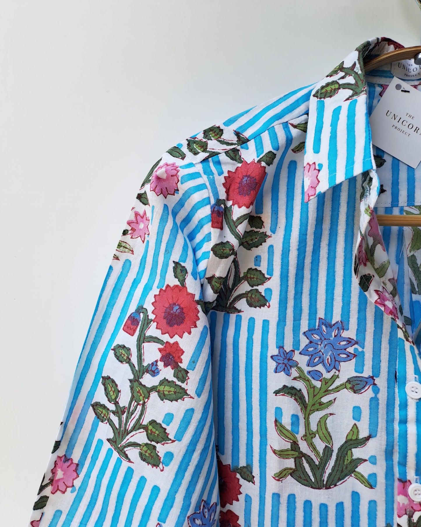 Sky Stripe Bloom Women's Shirt