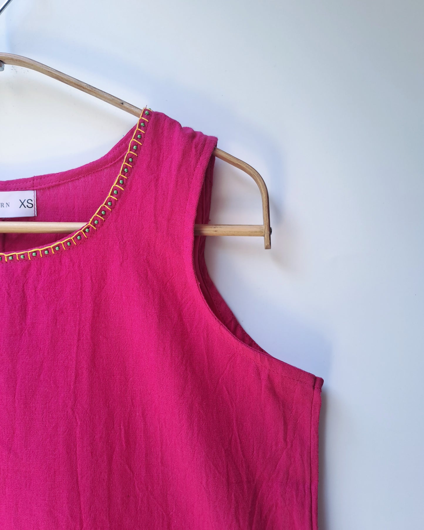 Bouganvillea Embroidered Sleeveless Top