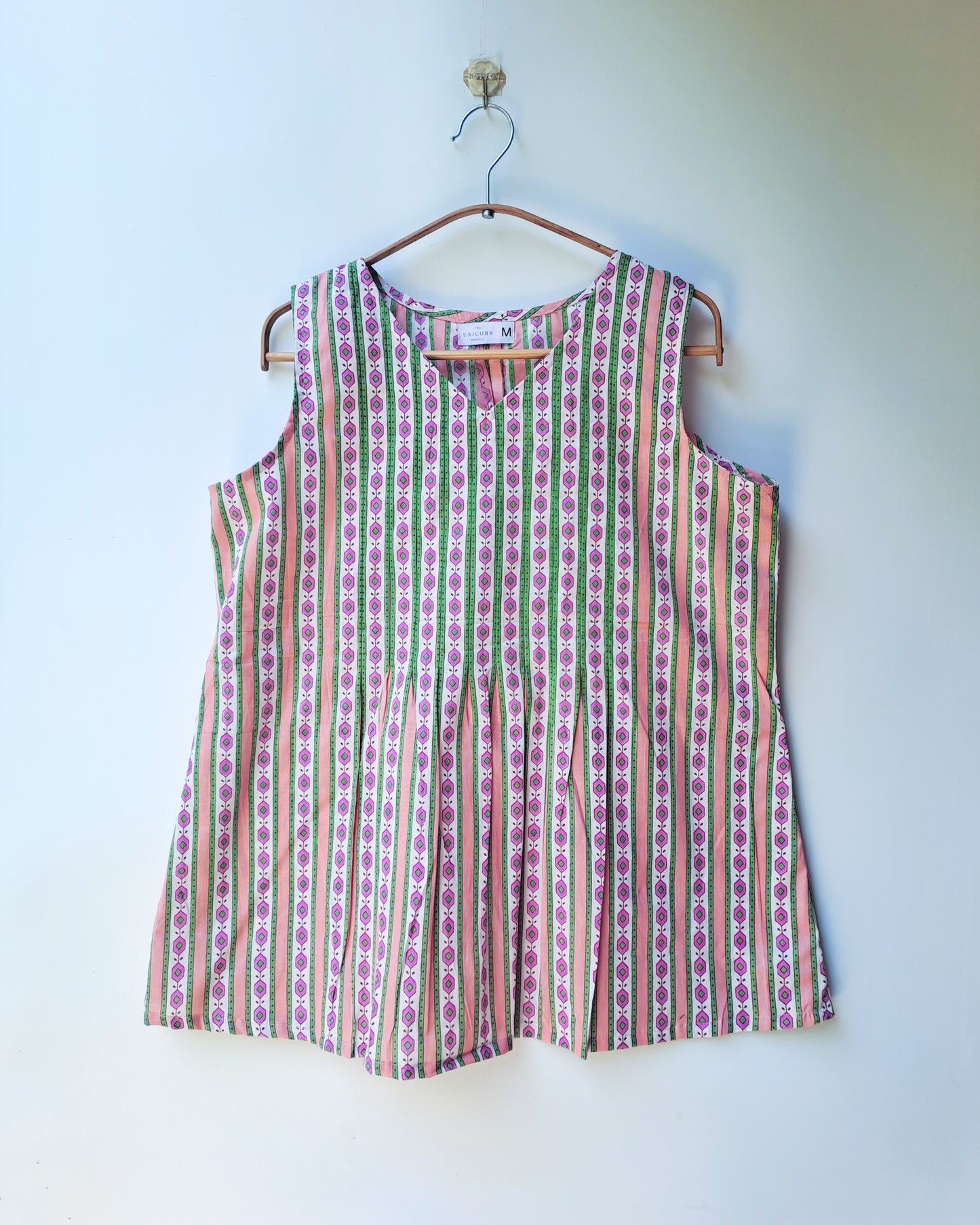 Bagicha Geometric Pleated Top