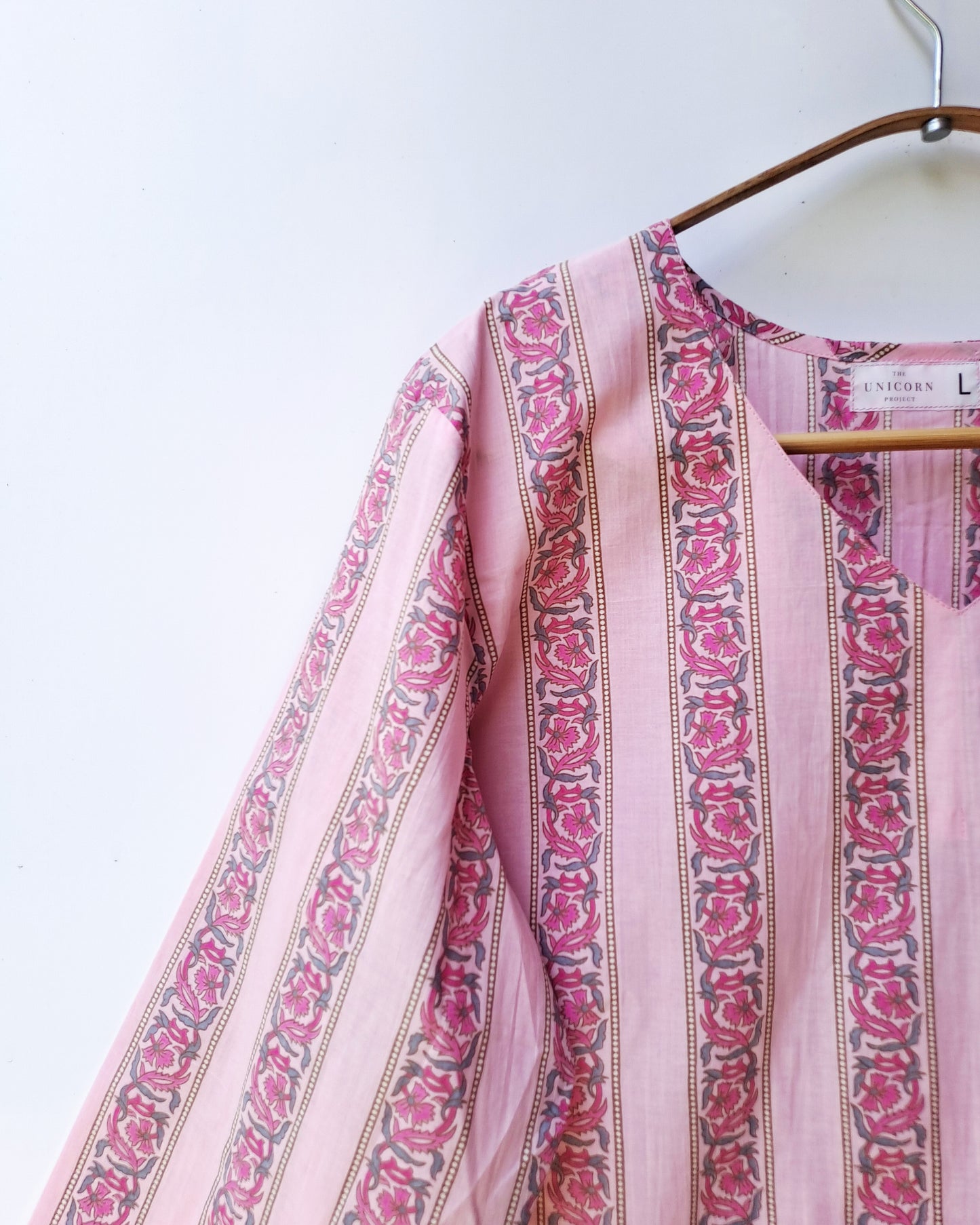 Gulabi Raas Stripe Cotton Kurti