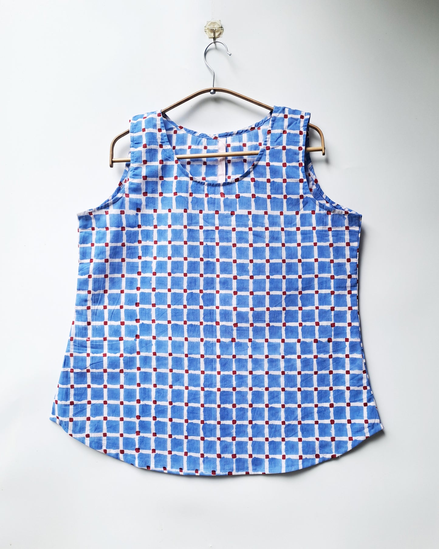 Blue Checks Top